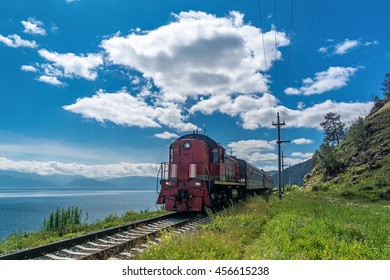 July 14 2016, Tourist Train Rides On The Circum-Baikal Railway, Lake Baikal, Russia