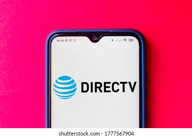 July 16, 2020, Brazil. In This Photo Illustration The DirecTV Logo Seen Displayed On A Smartphone