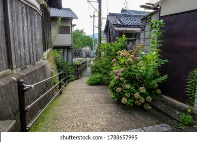 July 19, 2020, An Alleyway In A Small Village In Kyoto, Japan