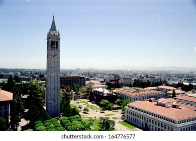 JULY 1994 - BERKELEY: aerial view on Sather Tower and the campus of the University of California at Berkeley, California.