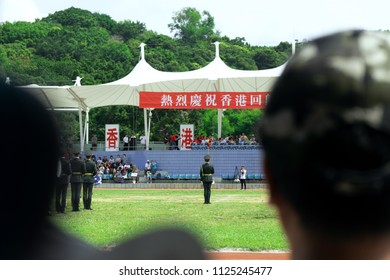 JULY 1st, 2018 - HONG KONG: The PLA Ngong Shuen Chau Naval Base at Stonecutters Island opens to the public in celebration of the return of Hong Kong to China for its 21st  anniversary. 