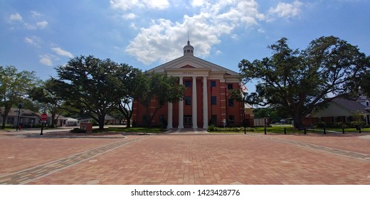 July 2019: Katy, Texas. Square In Front Of The Town Hall