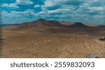 JULY 2024, RENO, NEVADA - aerial view of historic fort ruins at Historic Churchill Statea Park outside of Reno Nevada