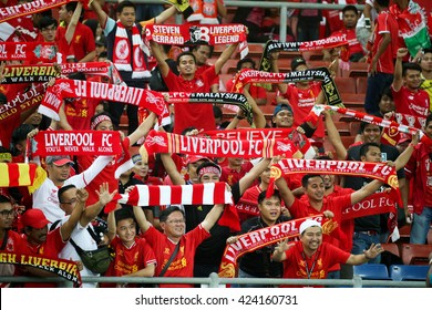 July 24, 2015- Shah Alam, Malaysia: Fans and supporters show their support for the visiting Liverpool team in their friendly match against Malaysia. Liverpool Football Club from UK is on an Asia tour.