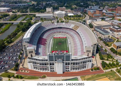 July 25, 2019 - Columbus, Ohio, USA: Aerial View Of Ohio Stadium, Also Known As The Horseshoe, The Shoe, Is An American Football Stadium In Columbus, Ohio, On The Campus Of The Ohio State University.