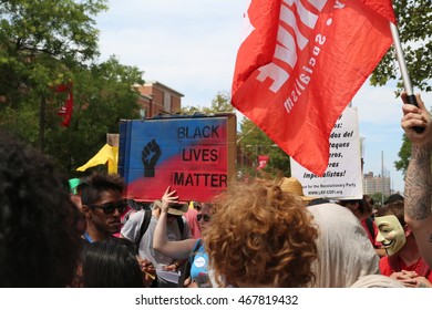 July 26th, 2016 Philadelphia, PA: Democratic National Convention - People Prepare To March From North Philadelphia To The Wells Fargo Center With Black Lives Matter Movement