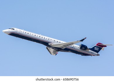 July 27, 2016. Los Angeles International Airport (LAX). US Airways Express (Mesa) Bombardier CRJ-900