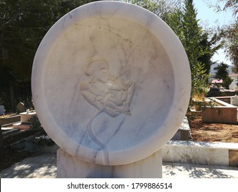 Datça,Turkey - July 28,2020: Grave Monument Of The Poet Can Yücel
