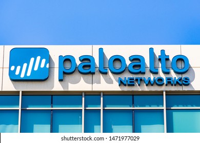 July 29, 2019 Santa Clara / CA / USA - Palo Alto Networks HQ building signage; Palo Alto Networks, Inc. is an American  multinational cyber security company whose core products are advanced firewalls