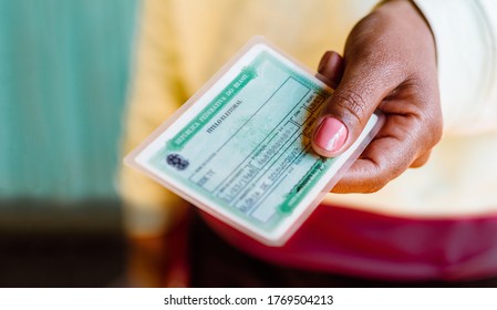 July 4, 2020, Brazil. Woman holds the Voter License (Título Eleitoral). It is a document that proves that the person is able to vote in Brazil elections