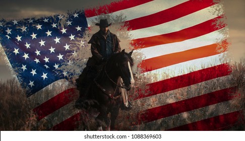 July Fourth cowboy portrait