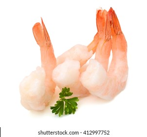 Jumbo Cooked Shrimps On White