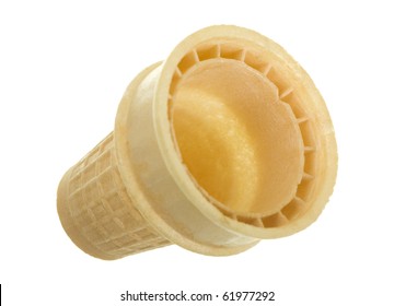 Jumbo Ice Cream Waffle Cone; Close Up, Macro View