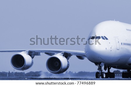 Jumbo jet taking off