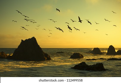 Jumbo Rock In Malibu Beach, California