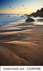 Jumbo Rock In Malibu Beach, California