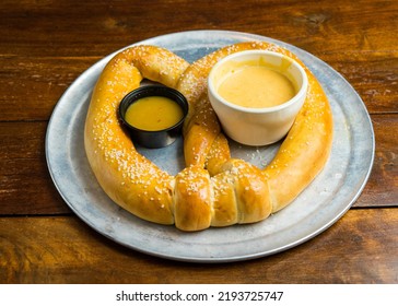 Jumbo Soft Pretzel With Melted Cheese And Butter