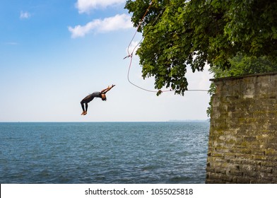 Jumper captured in motion