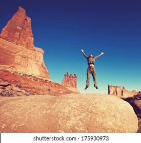 Jumping boy