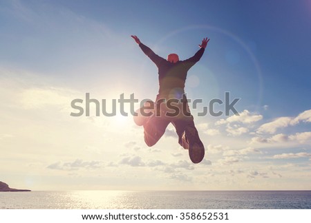 Jumping boy