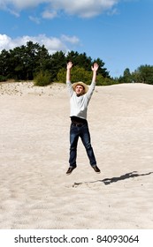 Jumping man.