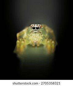 The Green Jumping Spider or Mopsus mormon.