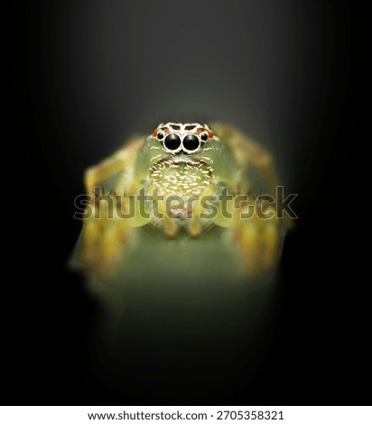 The Green Jumping Spider or Mopsus mormon.
