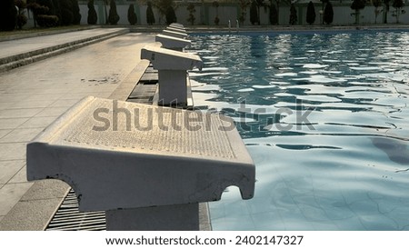 Jumping platform at the one of swiming pool in the curup city
