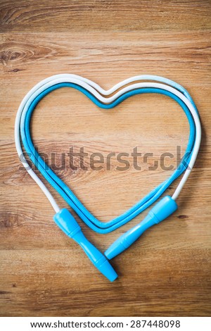 jumping rope in the shape of heart
