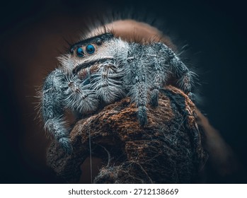 Jumping spider, jumpy chilling on the branch