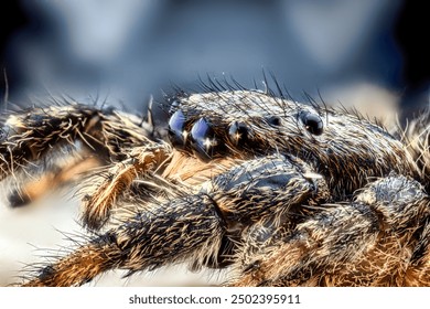 Jumping spider, they're known for their huge sets of eyes and furry bodies - Powered by Shutterstock