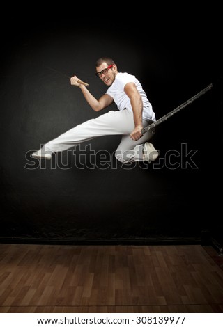 Jumping with swords