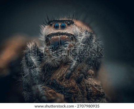Jumpy the jumping spider, waiting for dinner