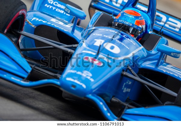 June 01, 2018 - Detroit, Michigan, USA: ED\
JONES (10) of the United Arab Emirates takes to the track for a\
practice session for the Detroit Grand Prix at Belle Isle Street\
Course in Detroit,\
Michigan.