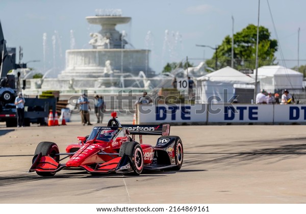 June 03, 2022 - Detroit, MI,\
USA: WILL POWER (12) of Toowoomba, Australia practices for the\
Chevrolet Detroit Grand Prix at Belle Isle Park in Detroit\
MI.