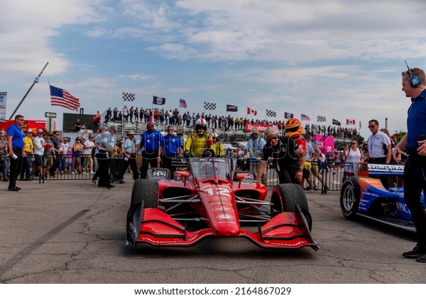 June 05, 2022 - Detroit, MI, USA:
WILL POWER (12) of Toowoomba, Australia wins the Chevrolet Detroit
Grand Prix at Belle Isle Park in Detroit, MI,
USA.