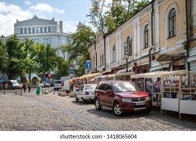 June 1. 2019. Andriivskyi Uzviz Street (Andriyivsky Descent) Kiev, Ukraine.. Weekend Celebrations.