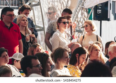 June 1, 2019 Festivities In The City On The Day Of Swedish Culture Women And Men Are Going To Watch A Cooking Show On The Street