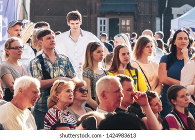 June 1, 2019 Festivities In The City On The Day Of Swedish Culture People Watch The Outdoor Cooking Show With Interest.