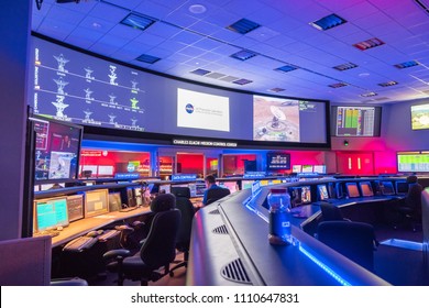 June 10, 2018 La Canada Flintridge / CA / USA -  Inside view of the Mission control center at the Jet Propulsion Laboratory (JPL)