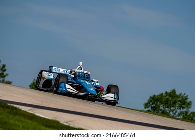 June 10, 2022 - Plymouth, WI, USA: JOSEF NEWGARDEN (2) of Nashville, Tennessee  runs through the turns for a practice session for the Sonsio Grand Prix at Road America at Road America in Plymouth WI.