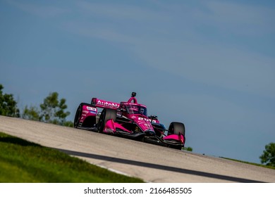 June 10, 2022 - Plymouth, WI, USA: SIMON PAGENAUD (60) of Montmorillon, France runs through the turns for a practice session for the Sonsio Grand Prix at Road America at Road America in Plymouth WI.