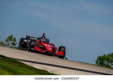 June 10, 2022 - Plymouth, WI, USA: WILL POWER (12) of Toowoomba, Australia runs through the turns for a practice session for the Sonsio Grand Prix at Road America at Road America in Plymouth WI.