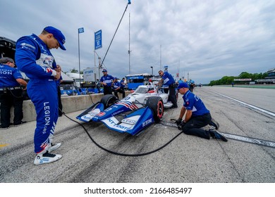 June 11, 2022 - Plymouth, WI, USA: ALEX PALOU (10) of Barcelona, Spain prepares to practice for the Sonsio Grand Prix at Road America at Road America in Plymouth WI.