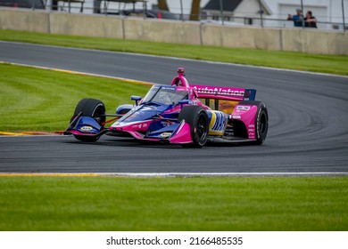 June 11, 2022 - Plymouth, WI, USA: ALEXANDER ROSSI (27) of Nevada City, California  prepares to practice for the Sonsio Grand Prix at Road America at Road America in Plymouth WI.