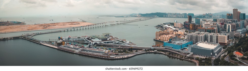 June 14, 2017 - Panoramic Aerial View Of Macau,China