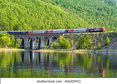 June 16, 2016 Tourist Train Rides On The Circum-Baikal Railway, Lake Baikal, Russia