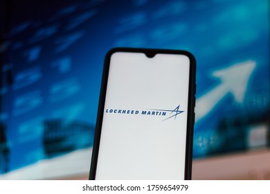 June 19, 2020, Brazil. In This Photo Illustration The Lockheed Martin Corporation Logo Seen Displayed On A Smartphone
