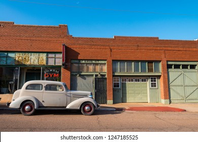 June 20, 2017 - Founded in 1880, Lowell is now part of Bisbee, Arizona. Erie Street is most of what is left the mining town and is vintage 1950s