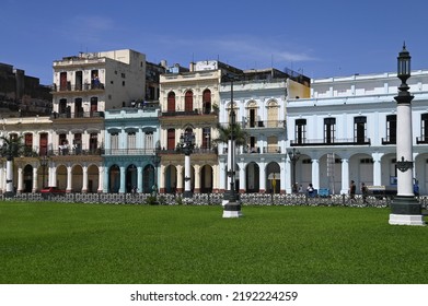 June 20, 2022. Landscape With Scenic View Of Old Neoclassical Building On Paseo José Martí In Havana, Cuba. 